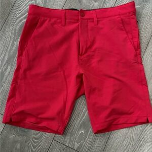 Men's Golf Shorts in Bold Red